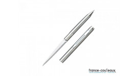 Couteau stylo discret chromé lame lisse