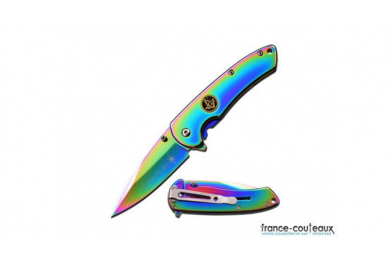 Couteau pliant arc en ciel MTech rainbow