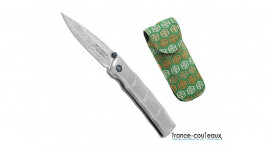 Couteau pliant Mcusta Take Seki Japan lame Damas et fourreau inclus