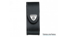 Etui de ceinture Victorinox en cuir noir véritable