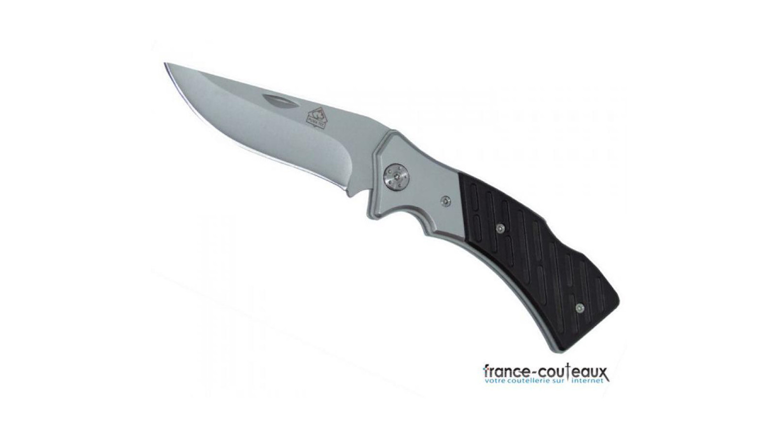 Couteau Puma Tec noir et gris avec clip de ceinture