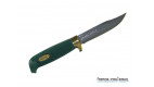 Couteau de chasse finlandais livré avec étui cuir - poignée vert foncé- Marttiini