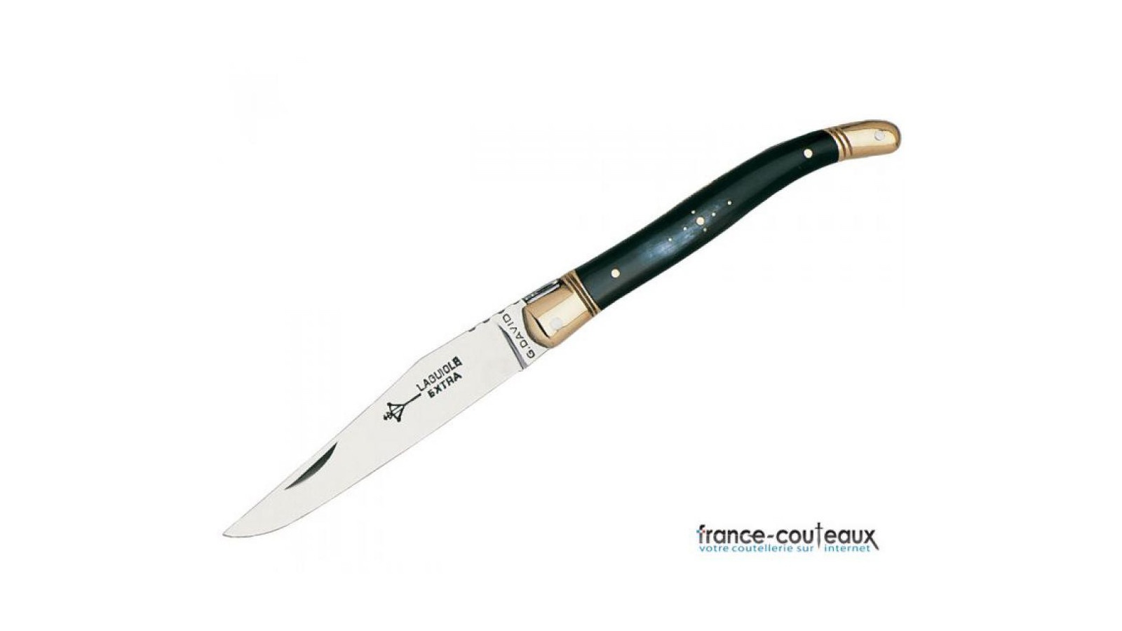 Couteau pliant Laguiole extra corne noire - G. David - 11 cm