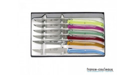 Coffret 6 couteaux de table Laguiole G. DAVID- coloris assortis