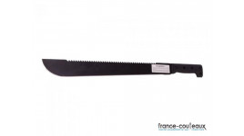 Machette de chasse à lame lisse et dos scie de 57 cm