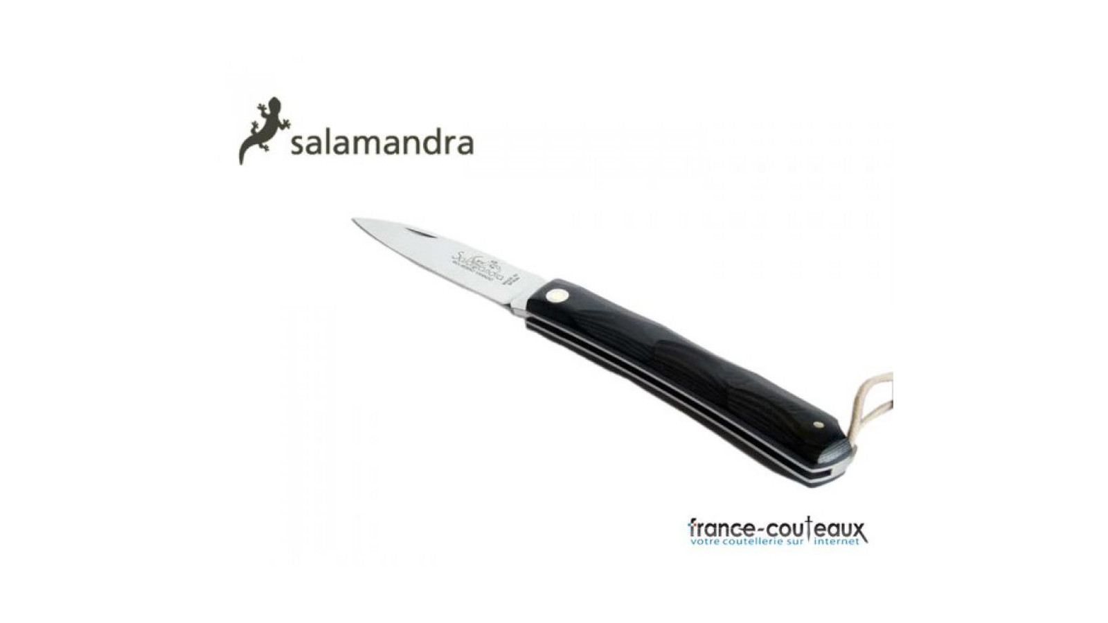 Couteau pliant Salamandra en micarta noir