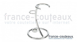 Support en acier inoxydable pour blaireau de barbier