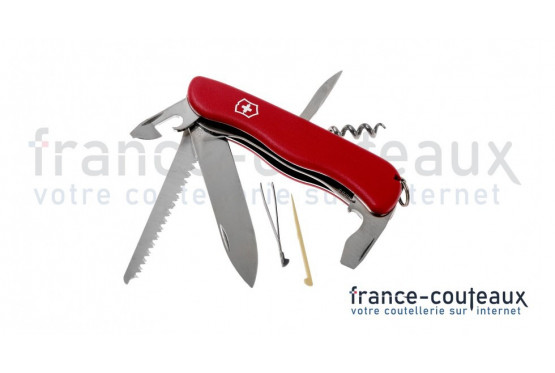 Couteau Suisse Victorinox Forester rouge 8 outils, 12 fonctions.