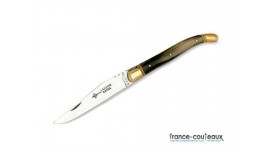 Couteau Laguiole manche façon corne blonde G. David - 12 cm
