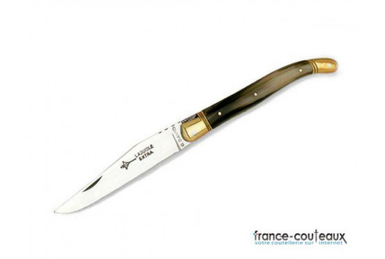 Couteau Laguiole manche façon corne blonde G. David - 12 cm