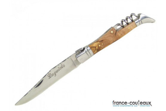 Couteau pliant Laguiole - manche en bois  - lame 10 cm