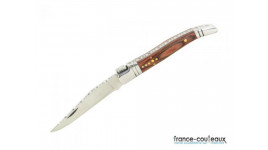 Petit couteau Laguiole guilloché- décor croix - lame de 7 cm