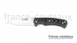 Couteau de chasse pliant cudeman avec manche micarta, dragonne et étui en nylon noir