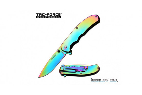 Couteau pliant à ouverture assistée Tac-force Speedster rainbow