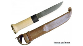 Couteau poignard de chasse basique manche en bois long