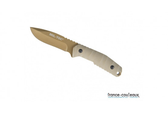 Couteau TAN militaire coyote ultra solide manche G10