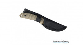Couteau TAN militaire coyote ultra solide manche G10