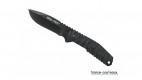 Couteau noir mat militaire ultra solide manche G10