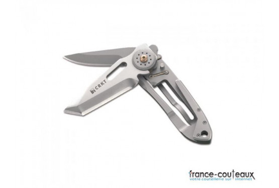 Couteau K.I.S.S. TWO TIMER - Double lame - lisse et tanto - CRKT