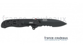 Couteau pliant CRKT M21 lame noir anodisée mixte