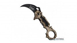 Couteau pliant Karambit Desert Thorn Black field