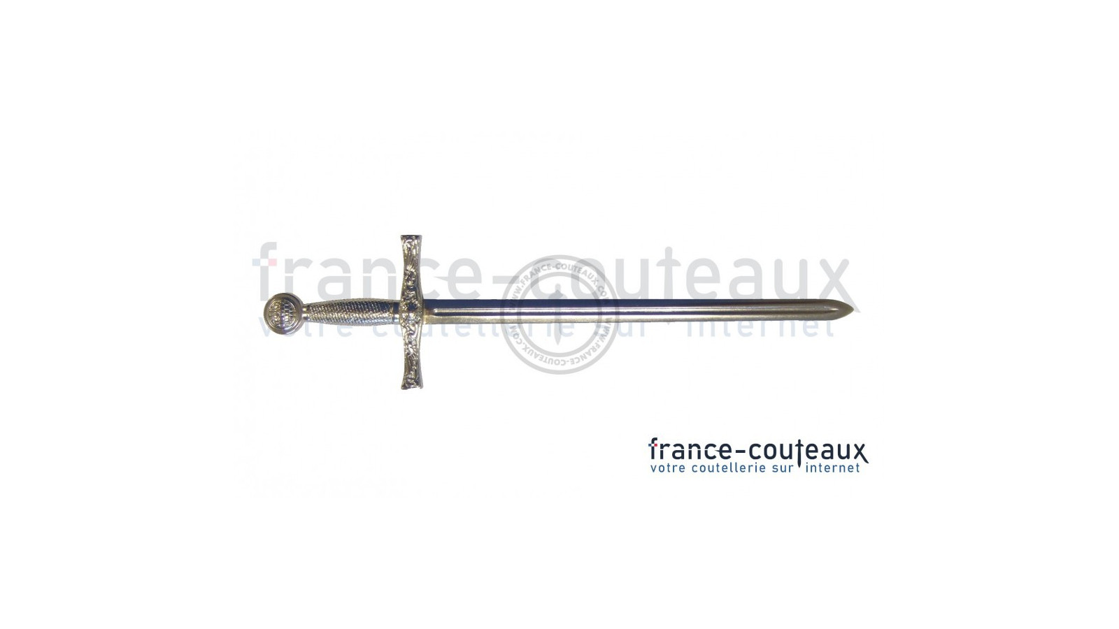 Canne épée pommeau doré de chevalerie 