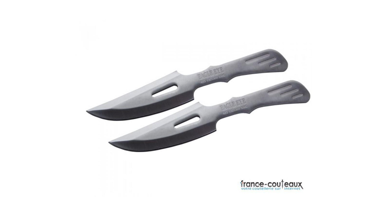 Set de deux couteaux inox a lancer - 21.5 cm