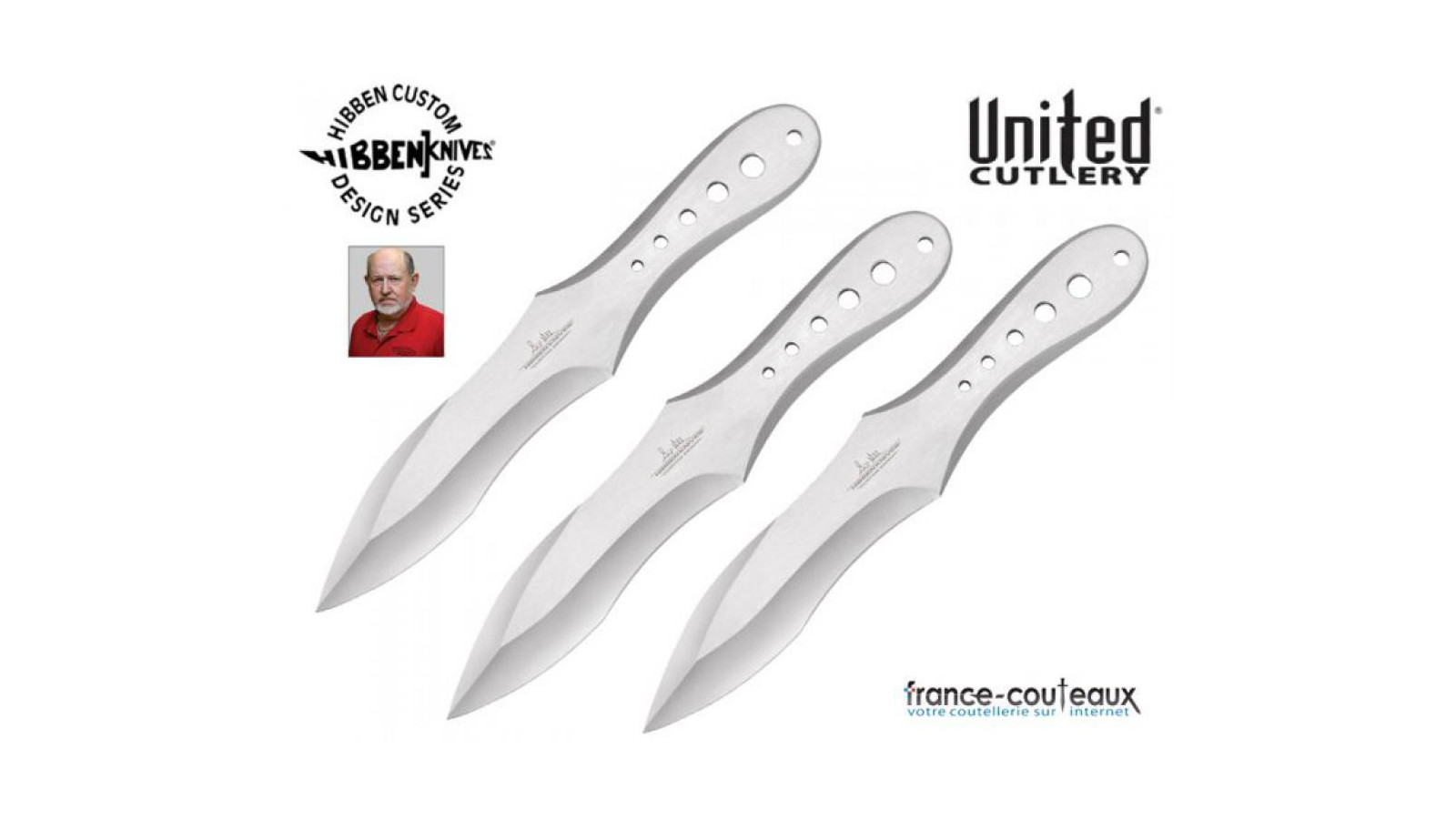Pack de 3 couteaux de lancer Gil Hibben - GEN-X Pro Thrower Large