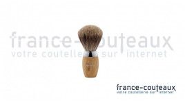 Blaireau de barbier en poils véritable et bois d\'olivier