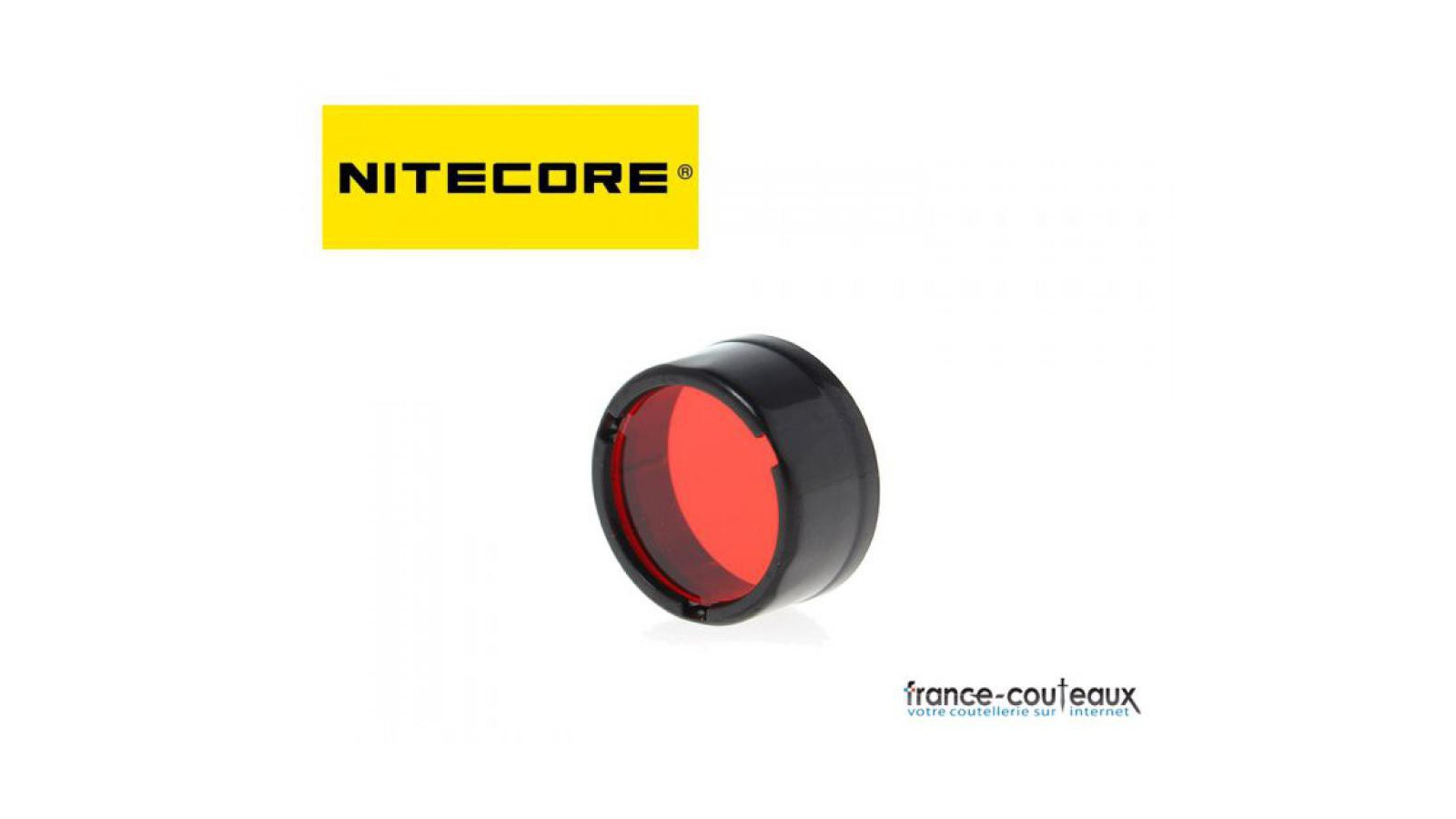 Filtre rouge Nitecore pour lampe de poche diametre 25 mm
