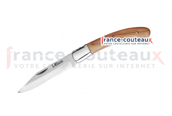 Couteau Alsacien Elsass manche genévrier avec cigogne forgée.