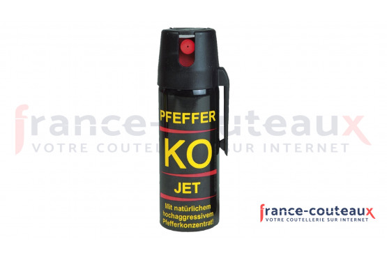 Pulvérisateur anti agression jet poivre Pfeffer KO Jet - 50 ml