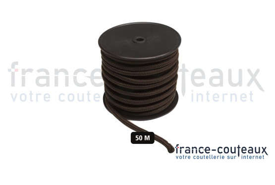 Corde noire diametre 7 mm - longueur 50 m