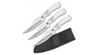 Ensemble de 3 couteau de lancer Perfect Point Chrome spider