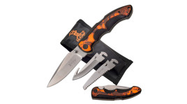 Couteau pliant de chasse "Elk Ridge" avec lames interchangeables