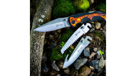 Couteau pliant de chasse "Elk Ridge" avec lames interchangeables