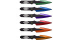 Set de 6 couteaux de lancer 14 cm Perfect Point lame multi couleurs