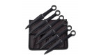 Set de 6 couteaux de lancer Perfect Point Skeleton Pur Black