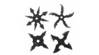 Lot de 4 mini shurikens à lancer noir