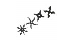 Lot de 4 mini shurikens à lancer noir