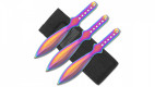 Jeu de 3 couteaux de lancer rainbow de 15cm