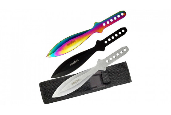 Couteau de lancer set 3 coloris assorti Perfect 23