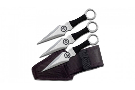 Jeu de 3 Couteaux de lancer genre kunai Perfect Point