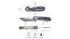 Couteau Remette ASTP1 Saker Falcon bleu