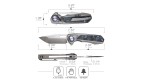 Couteau Remette ASTP1 Saker Falcon bleu