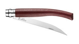 Couteau Opinel effilé N12 Padouk fermé lame souple de 12 cm.