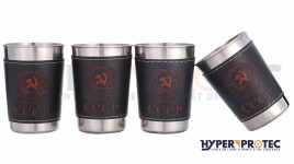 Jeu de 4 gobelets inox siglé CCCP