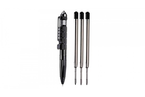 Stylo de défense full metal + 3 mines
