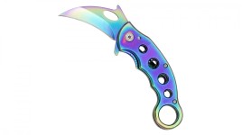 Couteau Karambit Full Metal Rainbow 42507.
