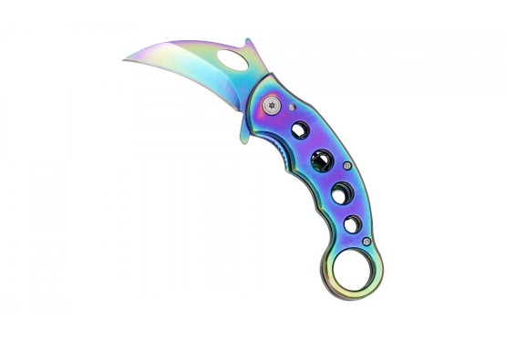 Couteau Karambit Full Metal Rainbow 42507.
